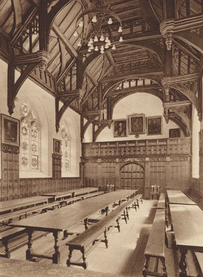 Oxford: Oriel College, The Hall (čb fotografie) od English Photographer