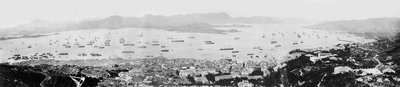 Panorama hongkongského přístavu, c.1878 od English Photographer