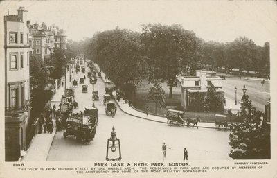 Park Lane a Hyde Park, Londýn od English Photographer