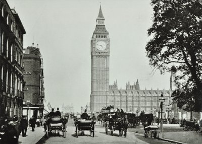 Parliament Square, Westminster LB: Parliament Square s výhledem na Bridge Street, 1895 od English Photographer