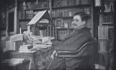 Paul Bourget ve své pracovně (černobílá fotografie) od English Photographer