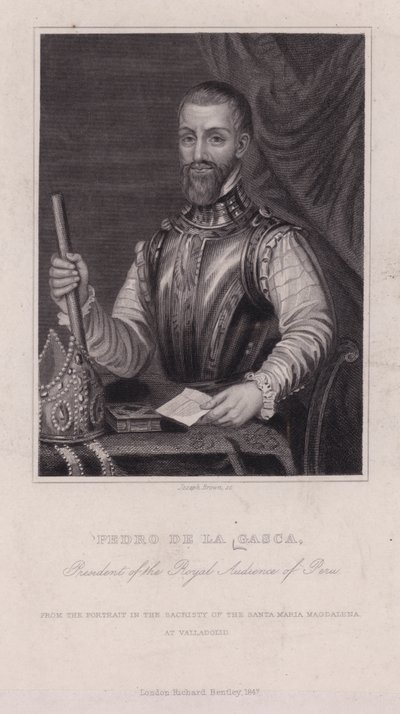 Pedro de la Gasca, španělský biskup, diplomat a druhý místokrál Peru (černobílá fotografie) od English Photographer