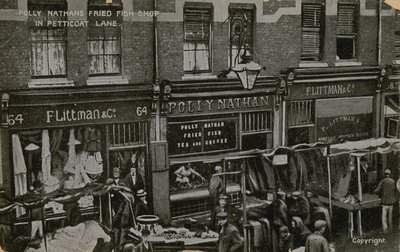 Polly Nathans Fried Fish Shop, Petticoat Lane, Londýn od English Photographer