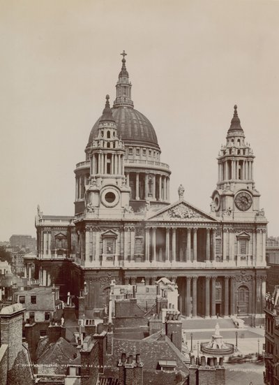 Pohlednice západní fronty katedrály St Pauls od English Photographer