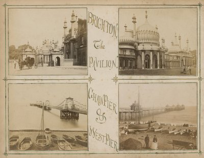 Pohlednice s obrázky zobrazujícími pohledy na Brighton od English Photographer