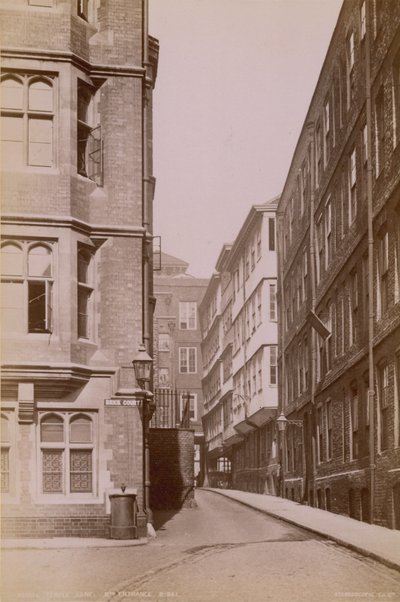 Pohlednice se severním vchodem do Middle Temple Lane od English Photographer