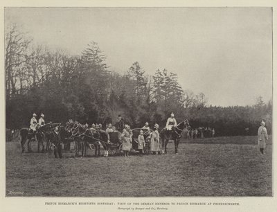 Osmdesáté narozeniny prince Bismarckse, návštěva německého císaře u prince Bismarcka ve Friedrichsruhu od English Photographer