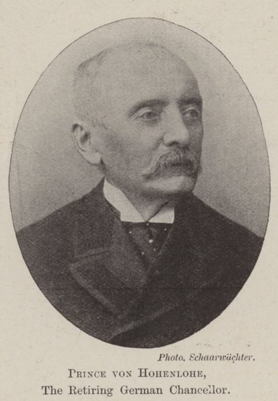 Princ von Hohenlohe, odcházející německý kancléř od English Photographer