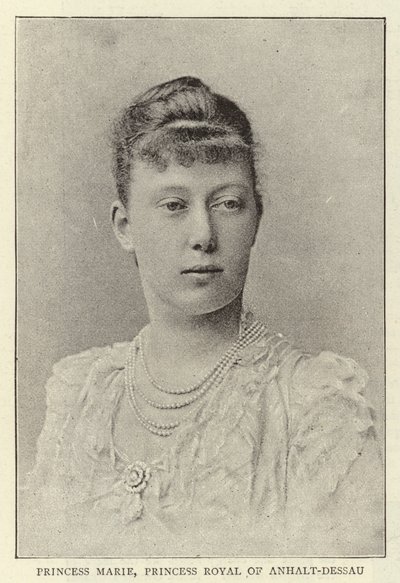 Princezna Marie, princezna Royal z Anhalt-Dessau od English Photographer