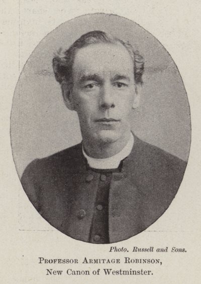 Profesor Armitage Robinson, nový kánon Westminsteru od English Photographer