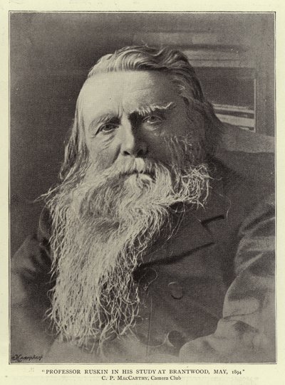 Profesor Ruskin ve své studii v Brantwood, květen 1894 od English Photographer