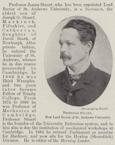 Profesor Stuart, rektor New Lord of St Andrews University od English Photographer