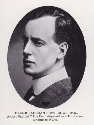 Prominenti Londýna: Frank Cadogan Cowper (černobílá fotografie) od English Photographer