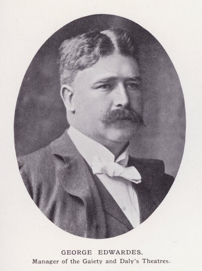 Významní muži Londýna: George Edwardes (černobílá fotografie) od English Photographer