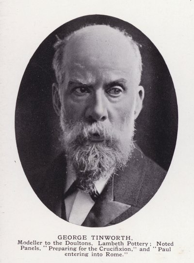 Významní muži Londýna: George Tinworth (černobílá fotografie) od English Photographer