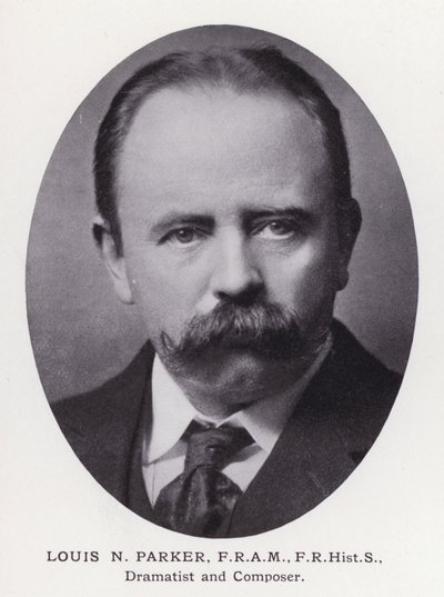 Významní muži Londýna: Louis N Parker (černobílá fotografie) od English Photographer