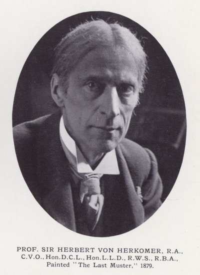 Významní muži Londýna: profesor Sir Herbert Von Herkomer (černobílá fotografie) od English Photographer