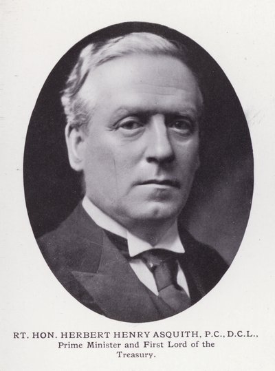 Významní muži Londýna: Rt Hon Herbert Henry Asquith (černobílá fotografie) od English Photographer