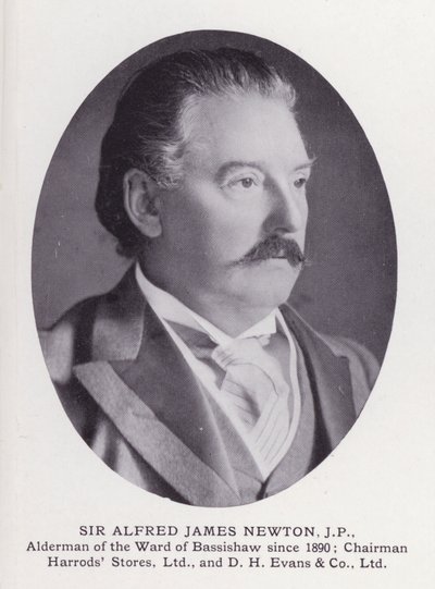 Prominenti Londýna: Sir Alfred James Newton (černobílá fotografie) od English Photographer