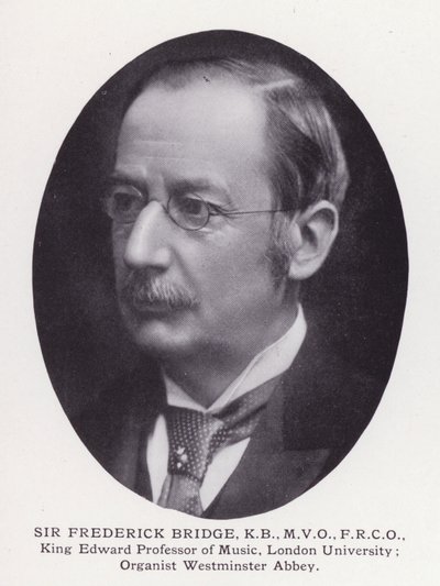 Významní muži Londýna: Sir Frederick Bridge (čb fotografie) od English Photographer