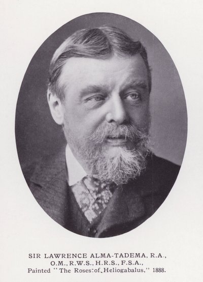 Významní muži Londýna: Sir Lawrence Alma-Tadema (černobílá fotografie) od English Photographer