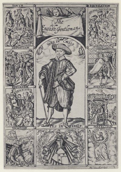 R Brathwait, The English Gentleman, J Haviland pro R Bostock 1630 (černobílá fotografie) od English Photographer