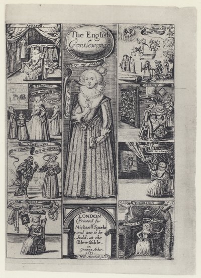 R Brathwait, The English Gentlewoman, M Sparke 1631 (černobílá fotografie) od English Photographer