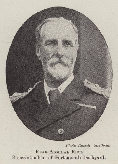 Kontraadmirál Rice, superintendant přístavní loděnice v Portsmouthu od English Photographer
