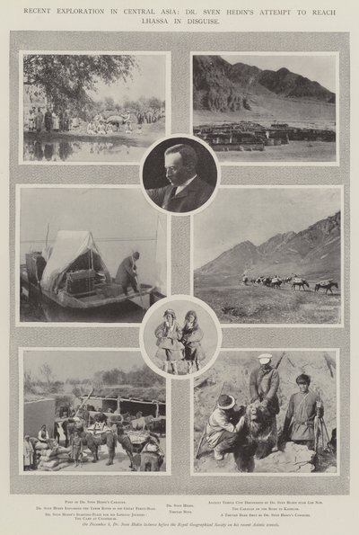 Nedávný průzkum ve Střední Asii, Dr. Sven Hedins, Pokus dostat se do Lhassy v přestrojení od English Photographer
