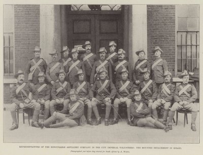 Zástupci ctihodné dělostřelecké roty ve městě Imperial Volunteers, jízdního oddílu v Khaki od English Photographer