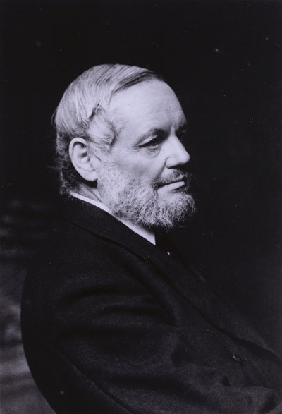 Richard Garnett, anglický básník, učenec, knihovník a správce tištěných knih v Britském muzeu (černobílá fotografie) od English Photographer
