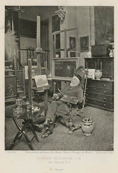 Richard Redgrave ve svém Hyde Park Gate Studio od English Photographer
