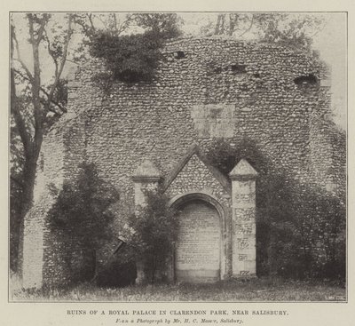 Ruiny královského paláce v Clarendon Park, poblíž Salisbury od English Photographer