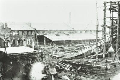 Samudas Shipbuilding Yard, Londýn, 1863 od English Photographer