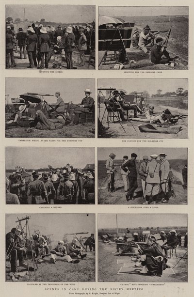 Scéna v táboře během setkání v Bisley od English Photographer