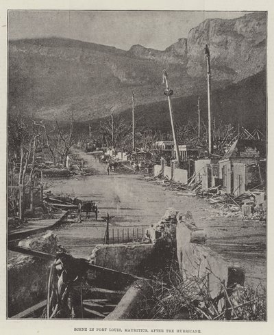Scéna v Port Louis na Mauriciu po hurikánu od English Photographer