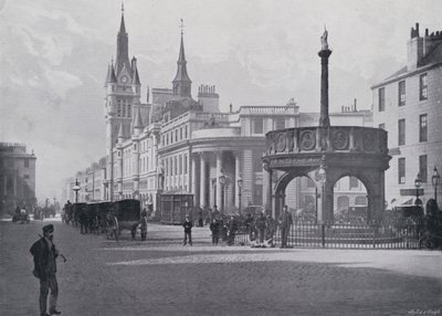 Skotsko: Aberdeen, Market Cross a obecní budovy (č/b foto) od English Photographer