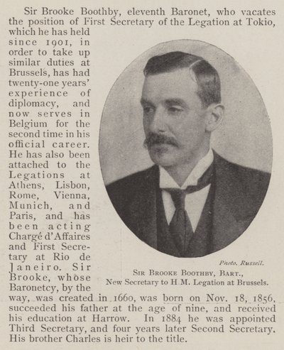 Sir Brooke Boothby, Baronet, nový tajemník vyslanectví HM v Bruselu od English Photographer