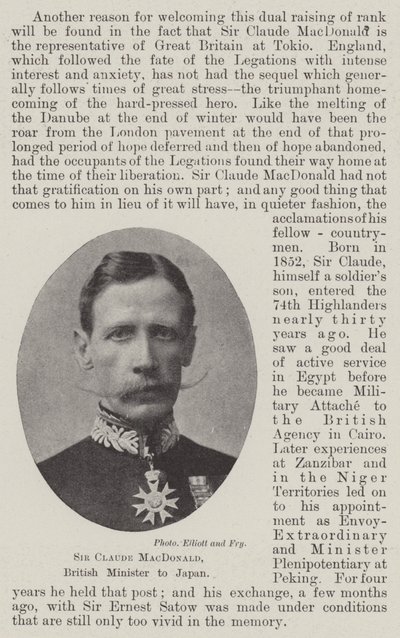 Sir Claude MacDonald, britský ministr pro Japonsko od English Photographer