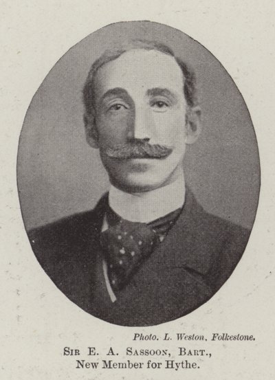 Sir E A Sassoon, Baronet, nový člen Hythe od English Photographer