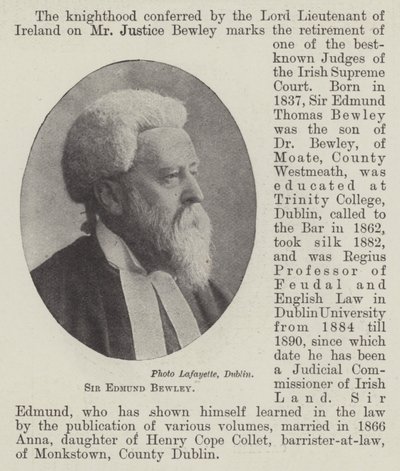 Sir Edmund Bewley od English Photographer