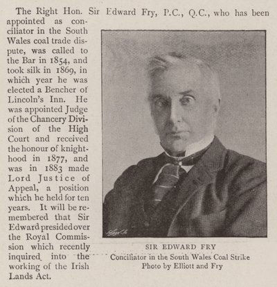 Sir Edward Fry od English Photographer