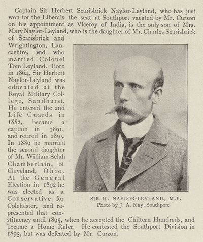 Sir H Naylor Leyland, MP od English Photographer