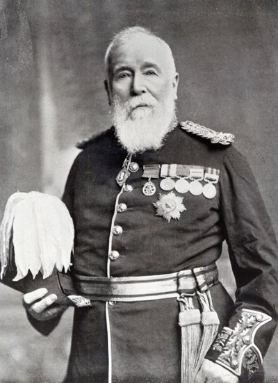 Sir Harry Burnett Lumsden (černobílá fotografie) od English Photographer