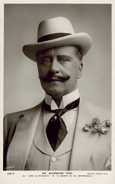 Sir Herbert Beerbohm Tree, anglický herec (čb fotografie) od English Photographer