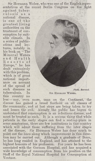 Sir Hermann Weber od English Photographer