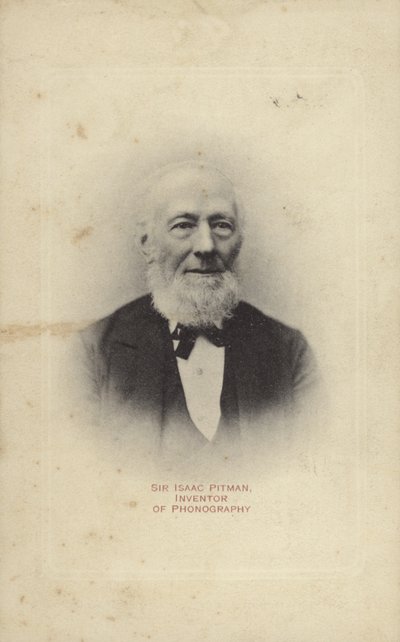 Sir Isaac Pitman (1813-1897), anglický vynálezce Pitmanova těsnopisu od English Photographer
