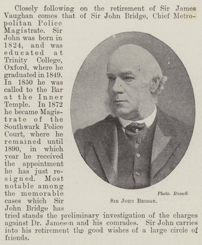 Sir John Bridge od English Photographer