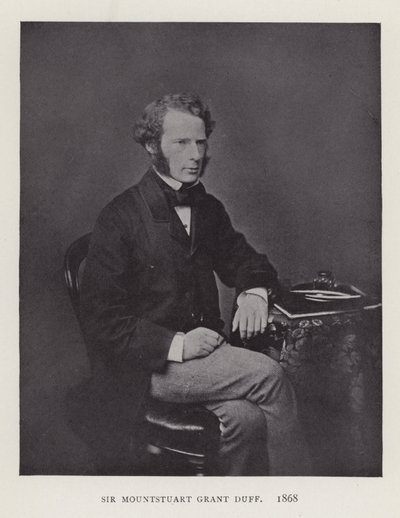 Sir Mountstuart Grant Duff, 1868 od English Photographer