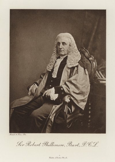 Sir Robert Phillimore, Baronet, DCL (černobílá fotografie) od English Photographer
